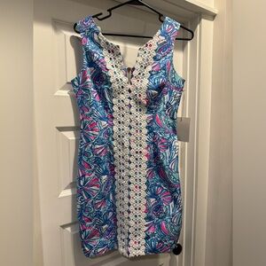 NEW Lilly Pulitzer Target MY FANS Sleeveless Shift Dress Womens 4